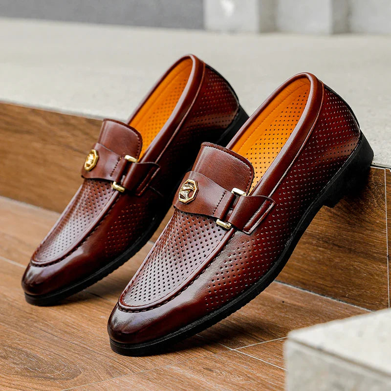 Nirvaro Italian Leather Loafers